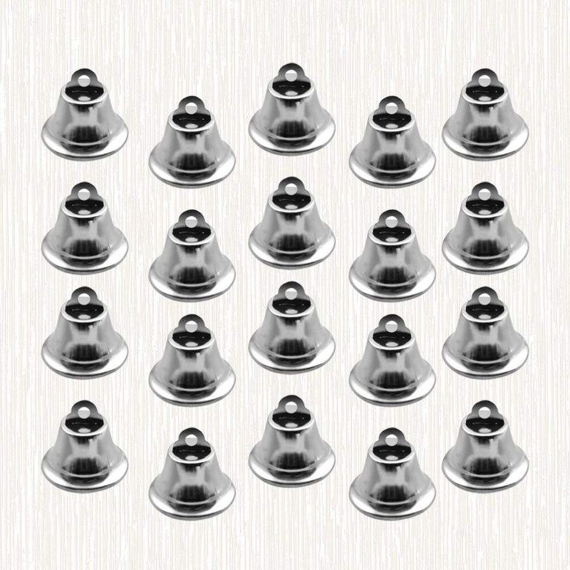 SUPVOX 20pcs Craft Bells Jingle Bells Mini Small Bells Silver Wind Chimes Bells Vintage Metal Bells Christmas DIY Craft Wind Chimes Making - NewNest Australia