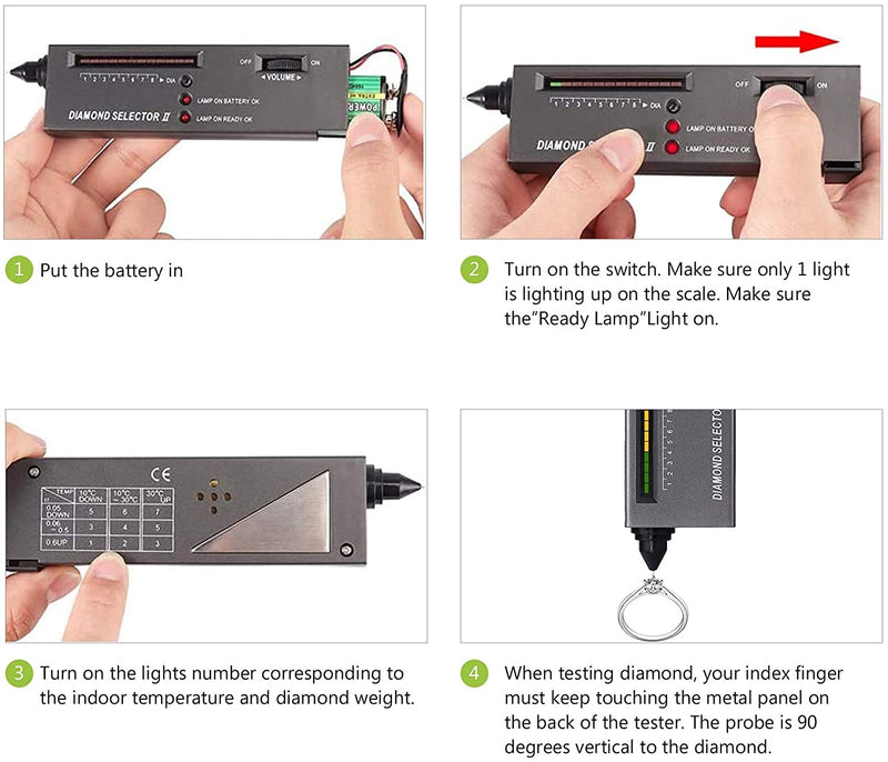 Best Sellers Diamond Tester Pen,High Accuracy Jewelry Diamond Tester Tool for Novice and Expert, Thermal Conductivity Meter(Diamond Tester) - NewNest Australia