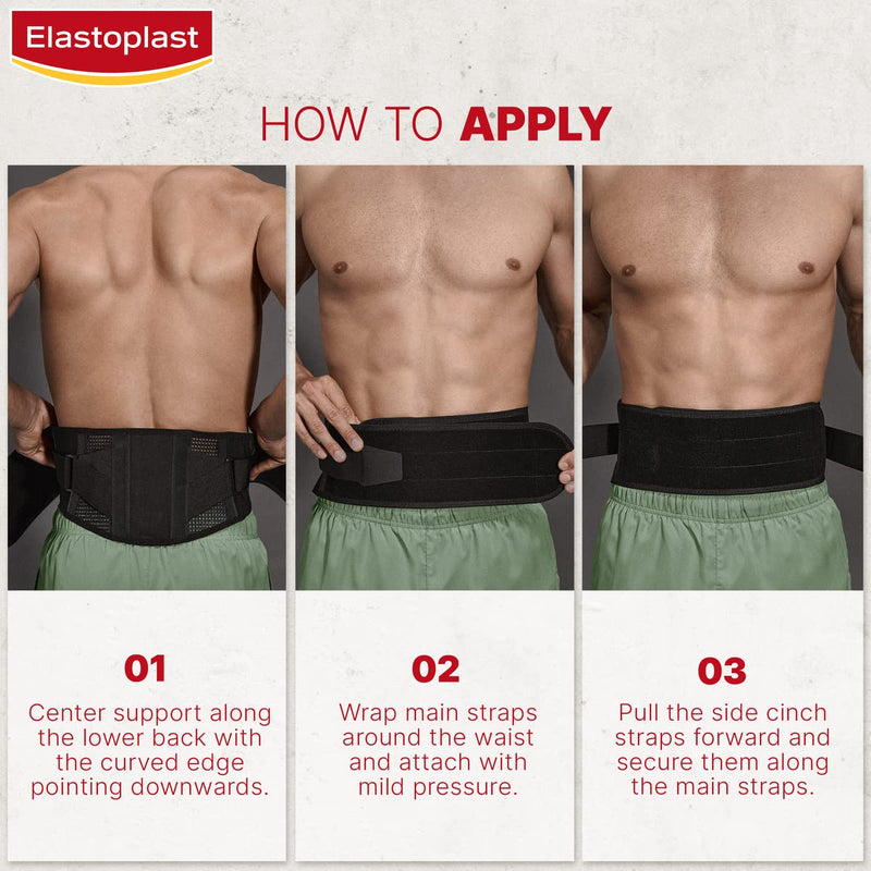 Elastoplast Protective Adjustable Back Support, Lumbar Support Belt, Relief for Lower and Chronic Back Pain, Arthritis, Sprains and Strains, Medical-Grade Back Brace, One Size, Waist Girth 82-118 cm - NewNest Australia