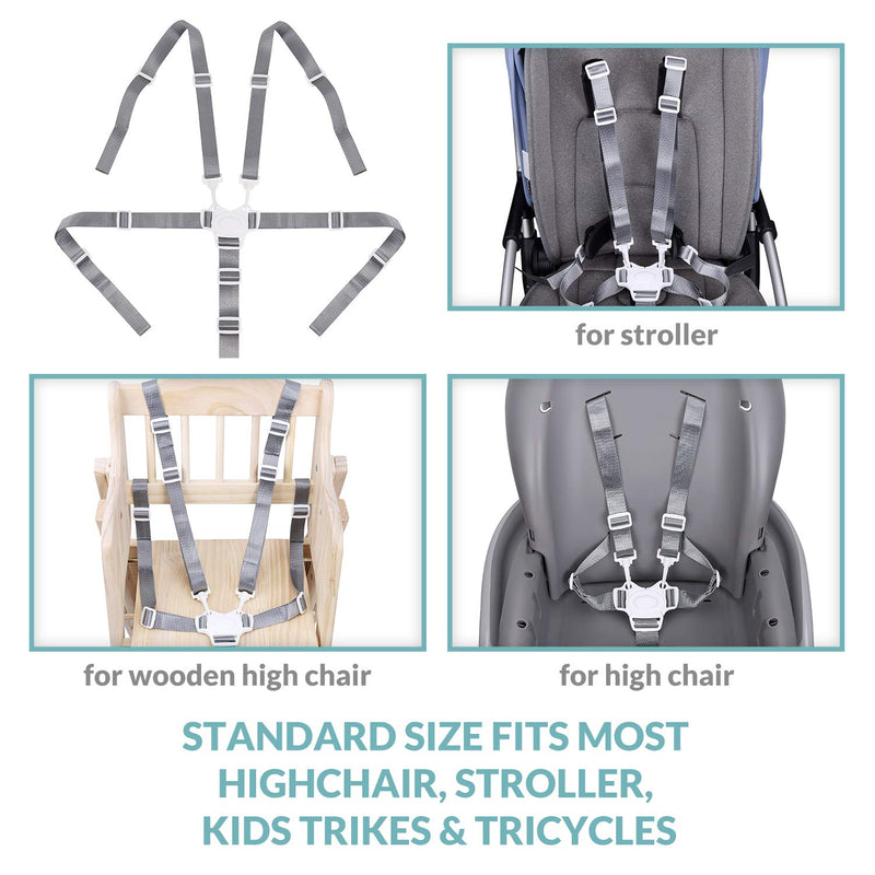 High Chair Straps, Replacement 5 Point Harness Straps Belt for Stroller High Chair Pram Buggy Children Kid - NewNest Australia