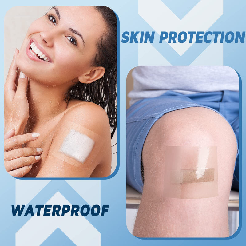 Transparent Stretch Adhesive Bandage Waterproof Bandage Clear Adhesive Bandages Dressing Tape for (2 Inch x 10.94 Yard) 2x393.84 Inch (Pack of 1) - NewNest Australia