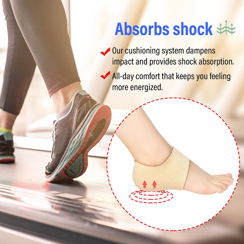 Heel Protectors, 2 Pairs Heel Cushion, Heel Sleeves, New Material, Gel Heel Cups, Heel Pads Great for Plantar Fasciitis, Heel Pain Relief, Heel Support, Heal Dry Cracked Heels, for Men and Women. - NewNest Australia