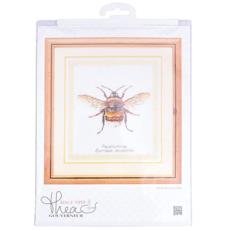 Thea Gouverneur - Counted Cross Stitch Kit - Bumble Bee - Aida - 16 count - For Adults - 3018A - NewNest Australia
