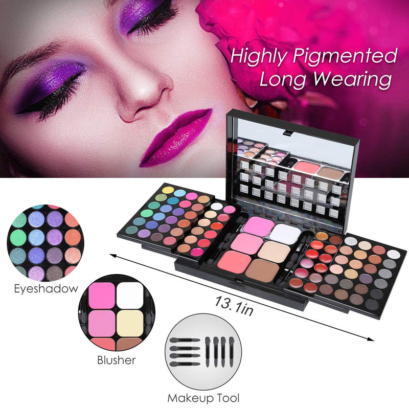 Hotrose Full 78 Color Eyeshadow Palette Makeup Palette Matte and Shimmer Lip Gloss Blusher Concealer Kit Beauty Cosmetic Makeup Set Gift Set for Teen Girls and Women - NewNest Australia