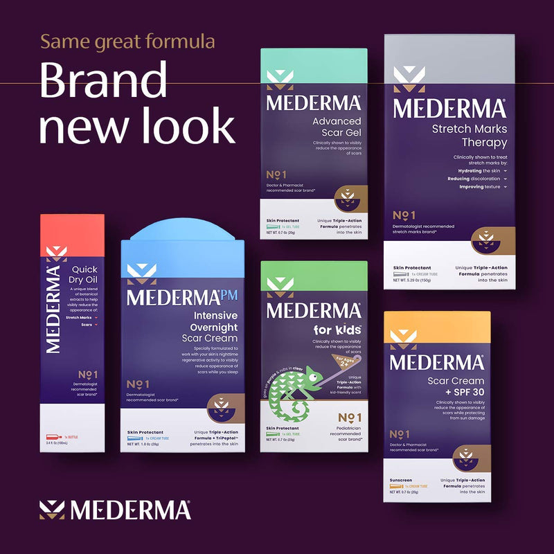 Mederma Advanced Scar Gel - 1x Daily - Reduces The Appearance of Old & New Scars - #1 Doctor & Pharmacist Recommended Brand for Scars - 1.76oz. - NewNest Australia