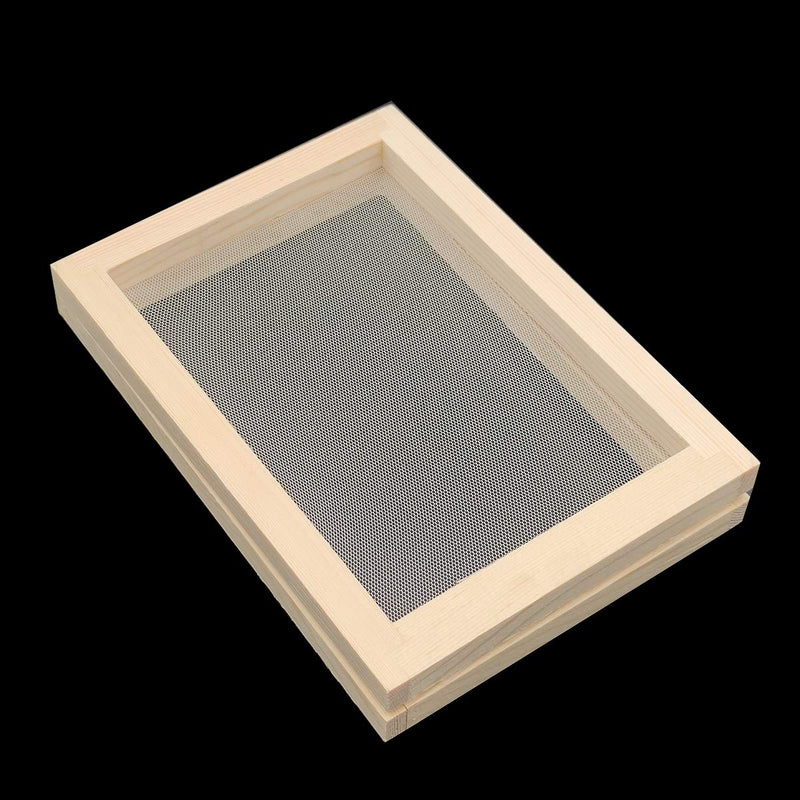 Worown Natural Wooden Paper Making Papermaking Mould, 5 x 7 inch Screen Printing Frame for DIY Paper Craft and Dried Flower Handcraft 5*7 inch - NewNest Australia