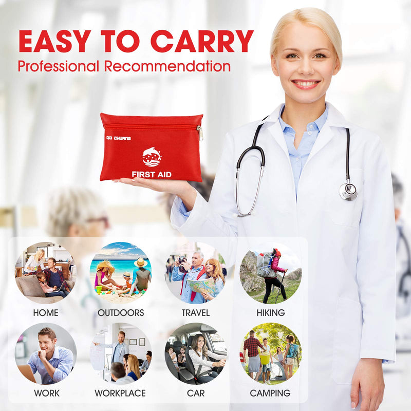 Small Travel First Aid Kit - 87 Piece Clean, Treat and Protect Most Injuries,Ready for Emergency at Home, Outdoors, Car, Camping, Workplace, Hiking. - NewNest Australia