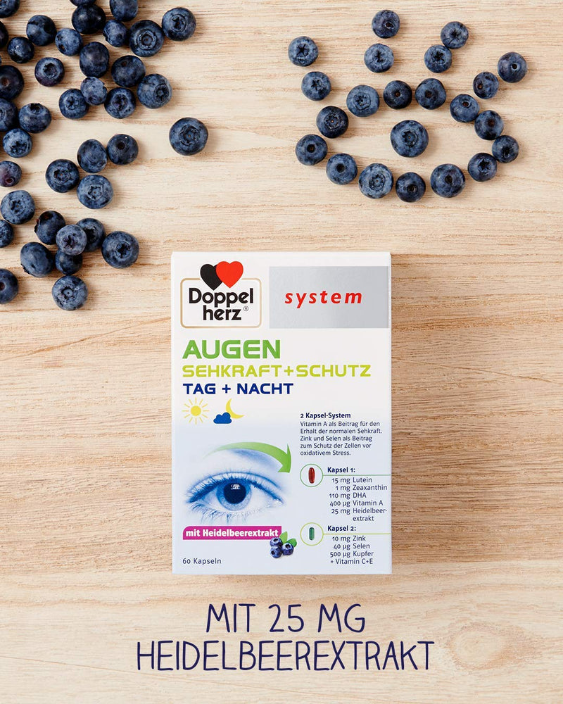 Doppelherz system EYE VISION + PROTECTION - With vitamin A for maintaining normal vision - 120 capsules 120 pieces (pack of 1) - NewNest Australia