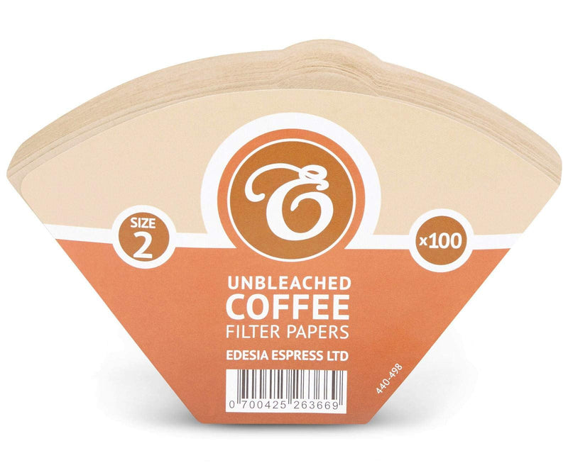 200 Size 2 Coffee Filter Paper Cones, Unbleached by EDESIA ESPRESS - NewNest Australia