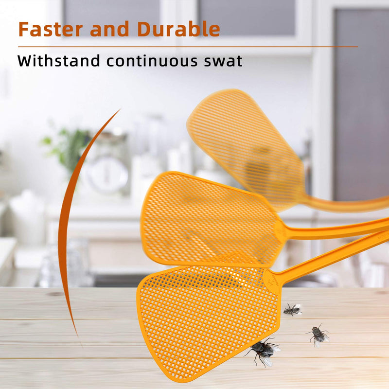 Kensizer 6-Pack Plastic Fly Swatters Heavy Duty, Multi Pack Matamoscas, Long Handle Fly Swat Shatter Bulk, Large Bug Swatter That Work for Indoor and Outdoor - NewNest Australia
