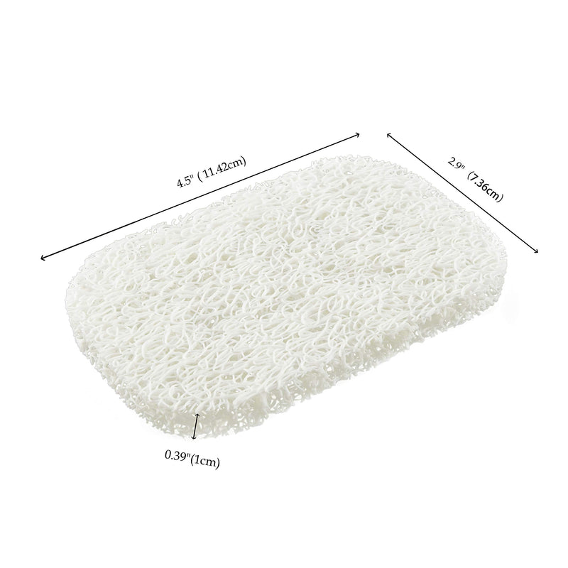 Snowkingdom 4 Pack White Soap Saver Draining Lift Pad 2.9" x 4.5" PVC BPA-Free Non-Slip Durable - NewNest Australia