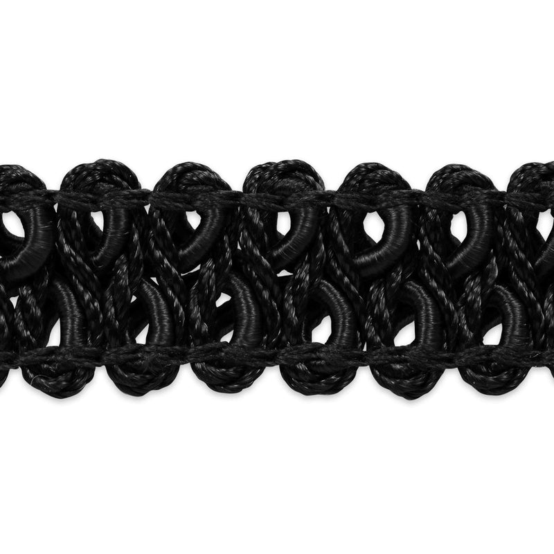 Expo International Trims by The Yard Alice Classic Woven Braid Trim, Black (20 Yard Cut) (IR1901BK-20) - NewNest Australia