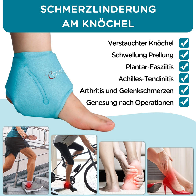Comfytemp cooling pads foot ankle gel cooling cuff, cooling packs comprehensive cooling ankle pain relief, complete wrapping cold warm compress, reusable (2 packs) - NewNest Australia