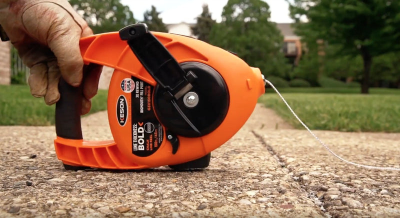 Keson P100 Octoganal Chalk Line Reel, 1.5mm String, 2-4-Ounce Capacity, 100-Foot - NewNest Australia