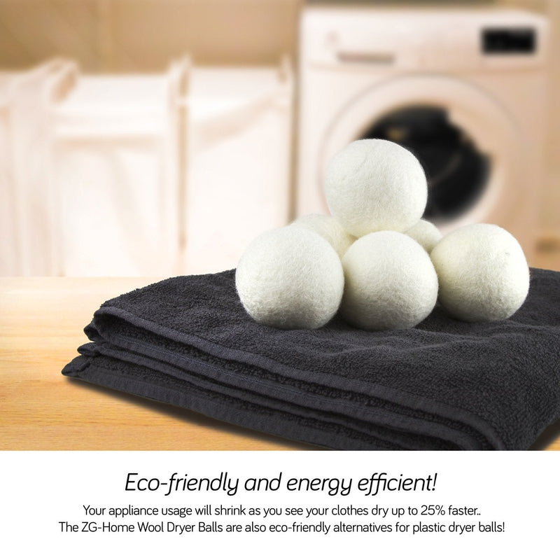 (Upgraded) SnugPad XL Size Wool Dryer Balls Natural Fabric Softener & 100% Organic Premium New Zealand Wool, Reduce Wrinkles & Save Time, Baby Safe & Hypoallergenic, White 6Count 6 Count (Pack of 1) - NewNest Australia