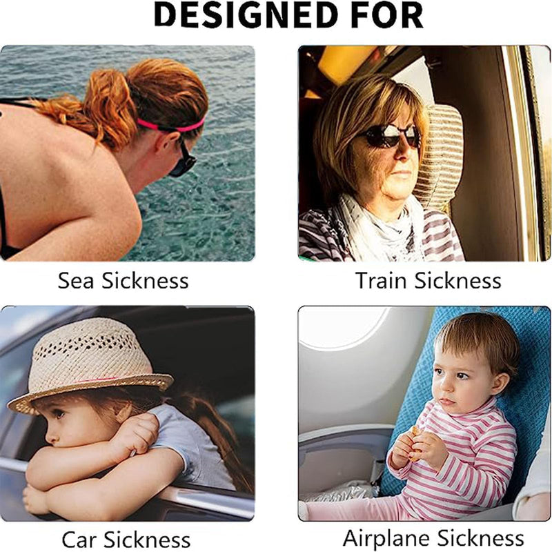8Pcs Motion Travel Sickness Bands,Motion Sickness Bands,Travel Sickness Relief Wristbands Anti-Nausea Acupressure Wristband Dizziness Pregnant for Car Travel Sea Morning Sickness. - NewNest Australia