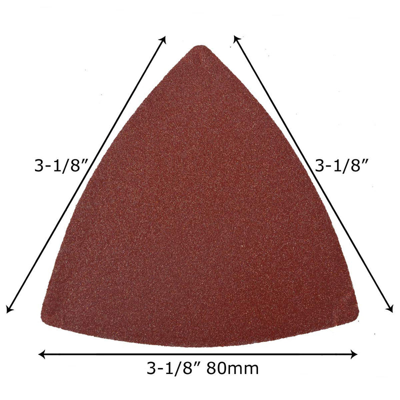 XXGO 60 Pcs 240 Grits 3-1/8 Inch 80mm Triangular Oscillating Tool Sanding Paper for Wood Sanding XG8020240 240 Grit - 60 Pcs - NewNest Australia