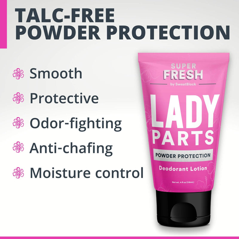 Super Fresh Lady Parts Deodorant For Women - Lotion-to Powder Protection - Aluminum Free, Talc Free, Feminine Deodorant With Aloe For Breast & Private Parts, Crotch & Inner Thigh, Monkey Butt & Chafing - Absorb Mild Sweat, Prevent Odor & Chafe - Made i... - NewNest Australia