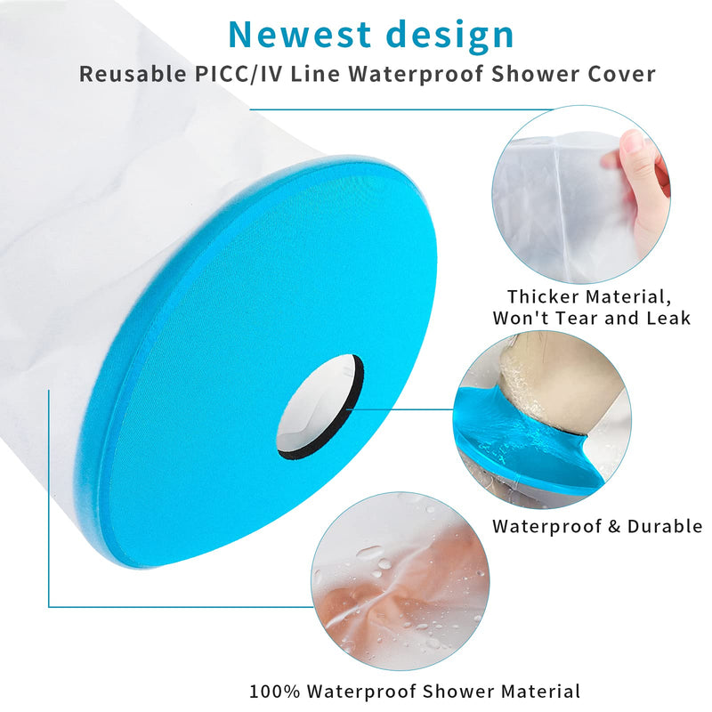 SUPERNIGHT Waterproof Cast Cover, Teenager Full Arm for Bathe Shower, Watertight Plaster Cast Bandage Protector for Arm, Wrist, Elbow and Hand Wounds(Long) Child Full Arm - NewNest Australia