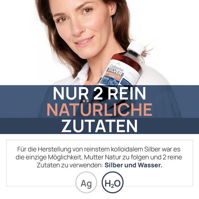 Colloidal Silver 25Ppm 1000 Ml ‚Óè Premium Silver Water Stronger Than 25 Ppm ‚Óè For Humans, Dogs & Cats ‚Óè Carbon Neutral ‚Óè 100% Natural With 2 Ingredients - NewNest Australia