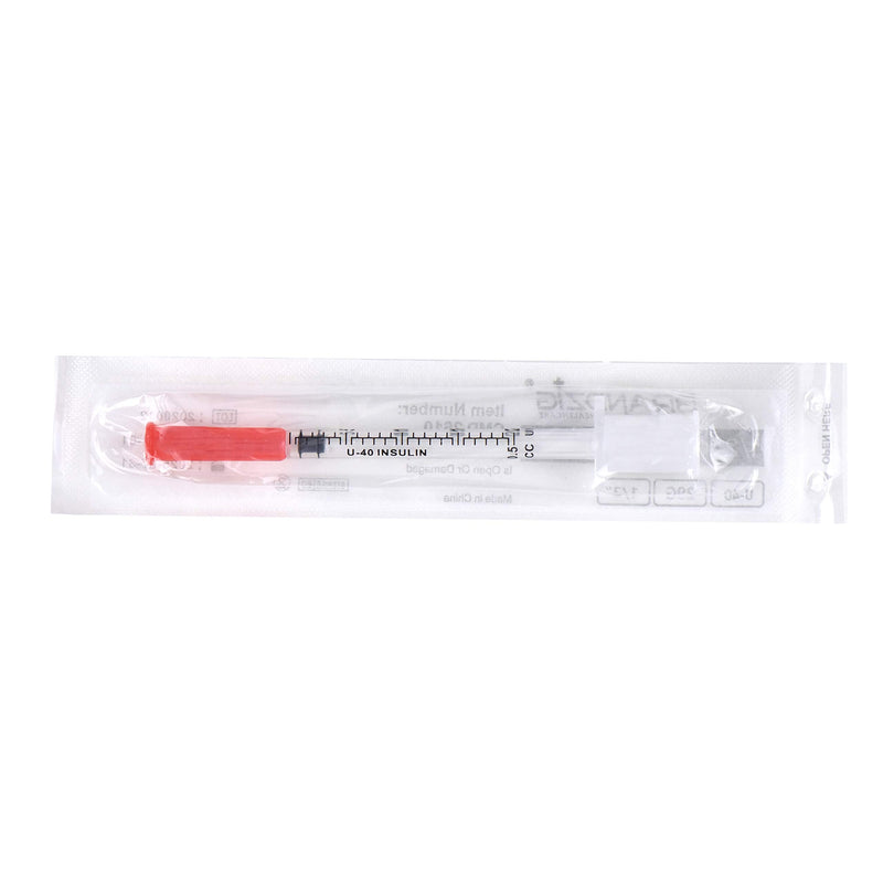Brandzig U-40 Pet Insulin Syringes 29G 1/2cc, 1/2" 100-Pack - NewNest Australia