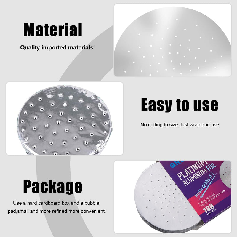 Hookah Foil Pre Punched Hookah Aluminum foil & Heavy Duty Pre-Poked Hookah Foil & Hooka Shisha Foils 5.5 Inches 0.03mm 100pcs (100) 100 - NewNest Australia