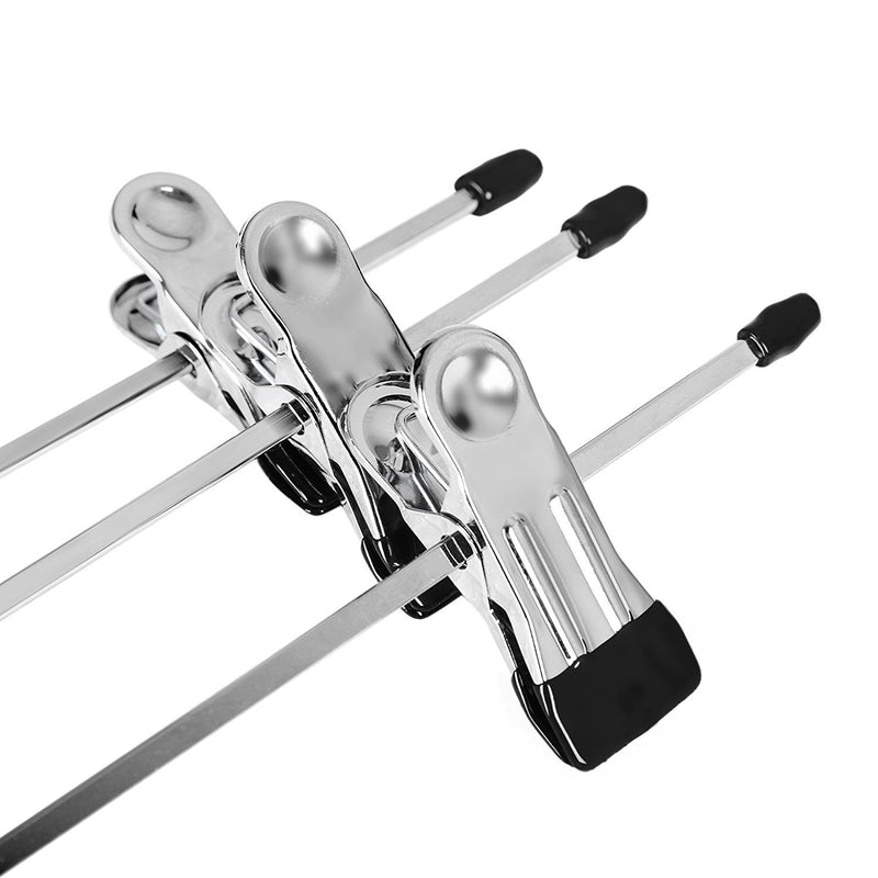 NewNest Australia - Aizhy Trouser Hanger Strong Chrome Pants Skirt Coat Hangers with Non-Slip Clips 28cm (11"),Pack of 10 10 Pack 