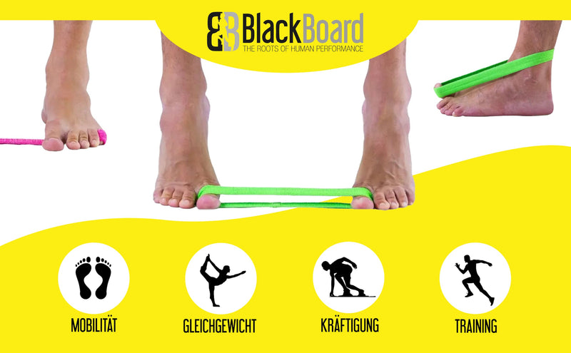 Blackboard Toebands Resistance Bands Especially For The Foot And Toes, Effective Foot Strengthening And Foot Mobilization, Physiotherapy, Resistance Bands In Various Strengths [Set Of 2] - NewNest Australia