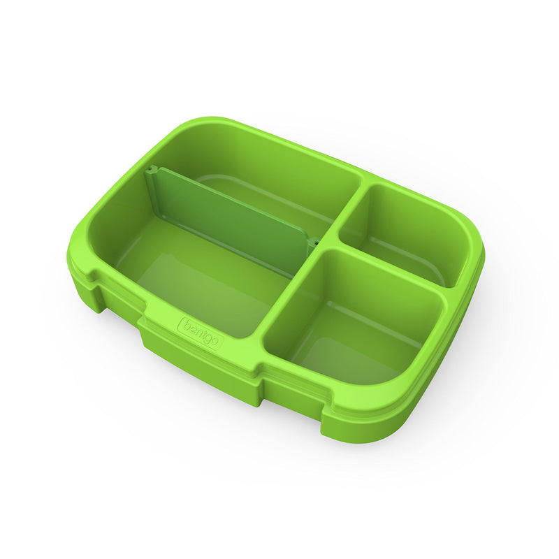 NewNest Australia - Bentgo Fresh Tray (Green) with Transparent Cover - Reusable, BPA-Free, 4-Compartment Meal Prep Container with Built-In Portion Control for Healthy At-Home Meals and On-the-Go Lunches Green 