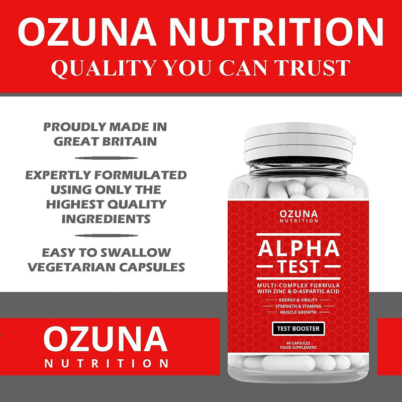 Alpha Test Testosterone Booster for Men for Strength Energy Performance Stamina Reduces Fatigue | Healthy Test Levels with Fenugreek, D-Aspartic Acid, Maca, Zinc, Tribulus Plus More | One Month Supply - NewNest Australia