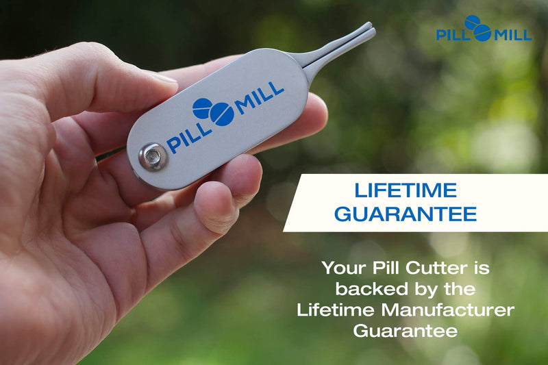 Pill Cutter Splitter by Pill Mill - Metal Blades That Will Never Dull - Grip Handle Helps to Cut Small or Large Pills with Ease - Light and Durable Tablet Divider - Perfect Medicine Slicer for Travel - NewNest Australia