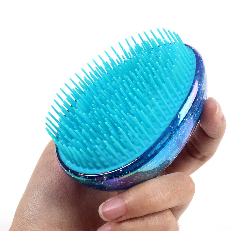 VinBee Wet Detangler Hair Brush, Detangling Hair Extension Brush for Hair Women, Girls and Kids childrens Mini Compact Hair Brush Comb（Starry Sky Blue） - NewNest Australia