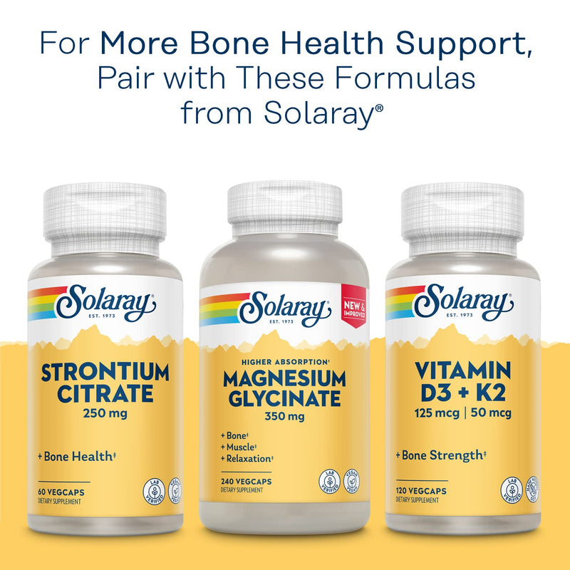Solaray Calcium Citrate 1000mg, Chelated Calcium Supplement for Bone Strength, Healthy Teeth & Nerve, Muscle & Heart Function Support, Easy to Digest, 60-Day Guarantee, Vegan, 30 Servings, 120 VegCaps 120 Count (Pack of 1) - NewNest Australia