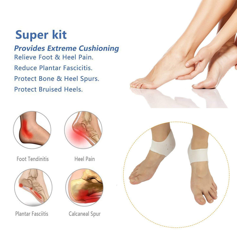 Heel Cup, 6PCS Heel Protectors, Silicone Heel Cushion Foot Sleeve, New Material, Gel Heel Pad,Very Suitable for Plantar Fasciitis Heel Pain Relieve. 3 Pairs - NewNest Australia