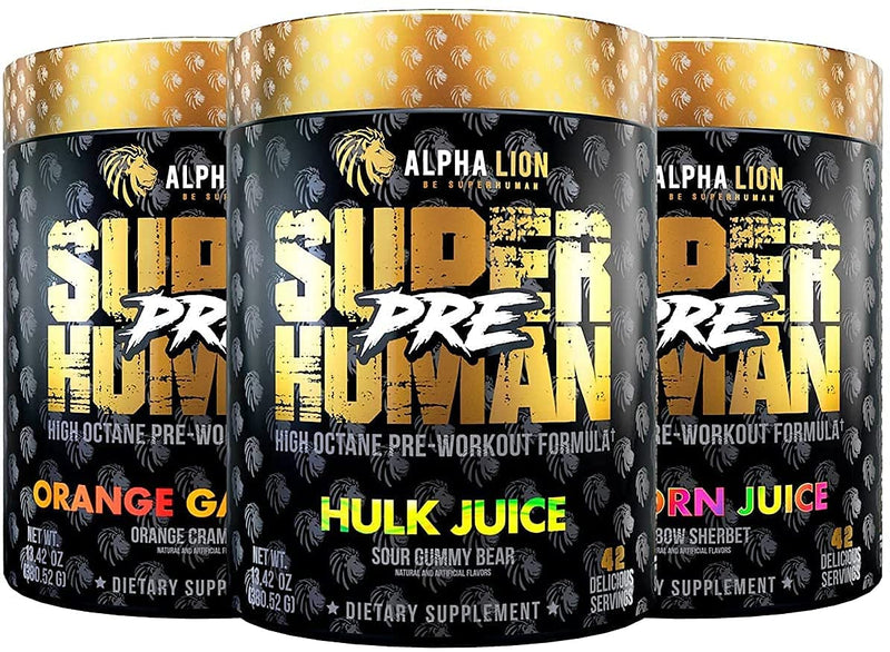 Alpha Lion Pre Workout, Increases Strength & Endurance, Powerful, Clean Energy Without Crash (42 Servings, Hulk Juice) - NewNest Australia