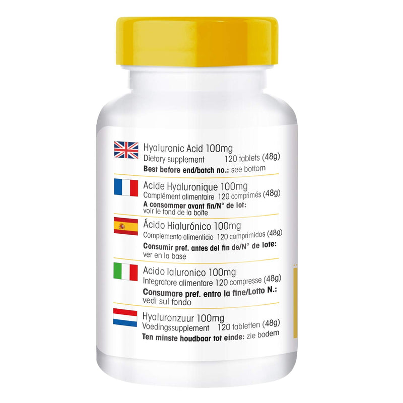Hyaluronic acid 100mg - 120 tablets - vegan | Warnke vital substances - NewNest Australia