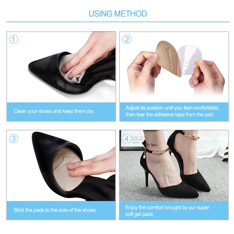 DOACT Ball of Foot Cushion Pads, Gel High Heels Insoles, Party Feet Shoe Inserts for Sandals, Metatarsal, Half Stick Anti-Slip Absorbing Pad for Women and Men … - NewNest Australia