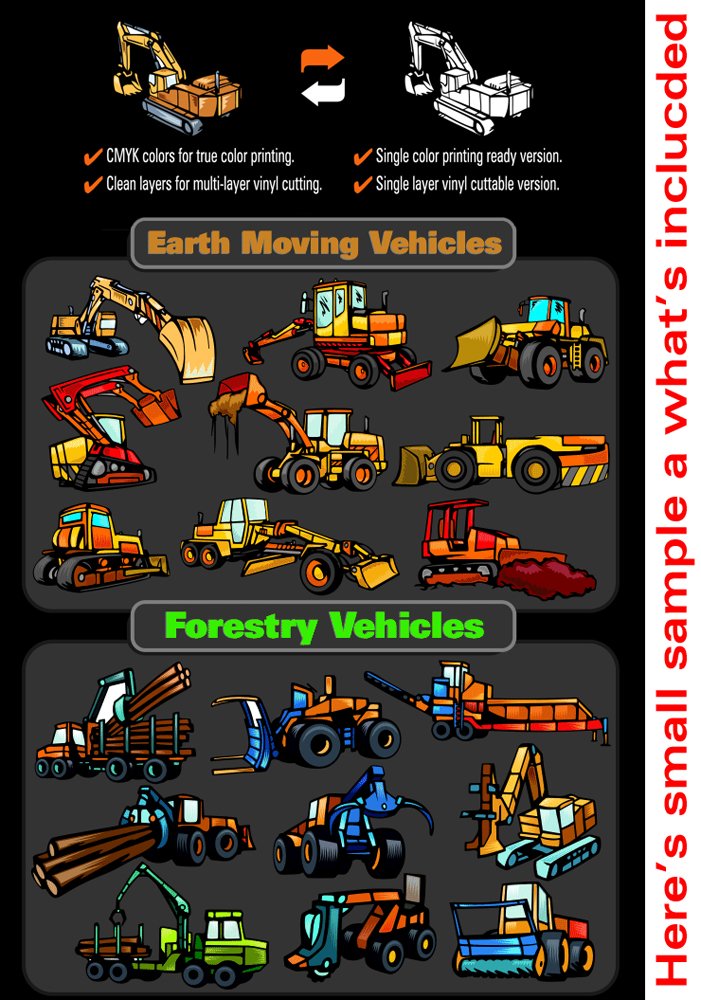 Tractor Clipart-Vinyl Cutter Plotter Clip Art Images-Sign Design Vector Art Graphics CD-ROM - NewNest Australia