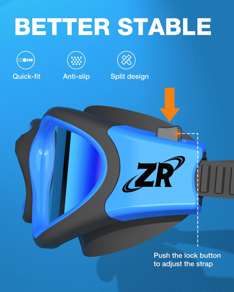 ZIONOR Swim Goggles, G1 Polarized Swimming Goggles Anti-Fog for Adult Men Women A1-g1-polarized Mirror Blue Lens - NewNest Australia