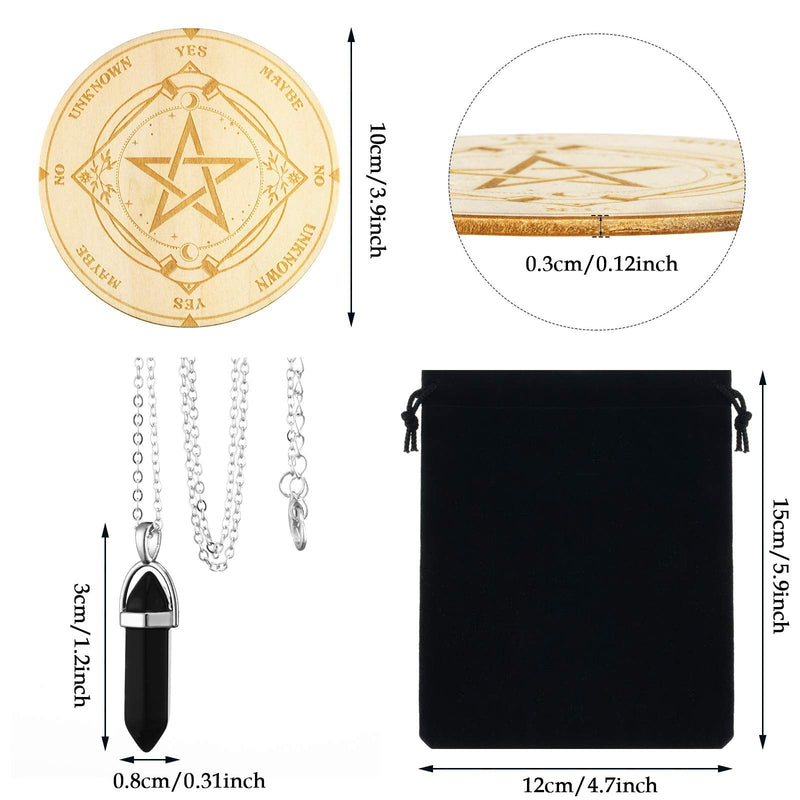 Star Pendulum Board Dowsing Rod Fortune Telling Metaphysical Message Board Wooden Board With Crystal Dowsing Rod Pendulum Necklace Witchcraft Wicca Altar Supplie Kit - NewNest Australia