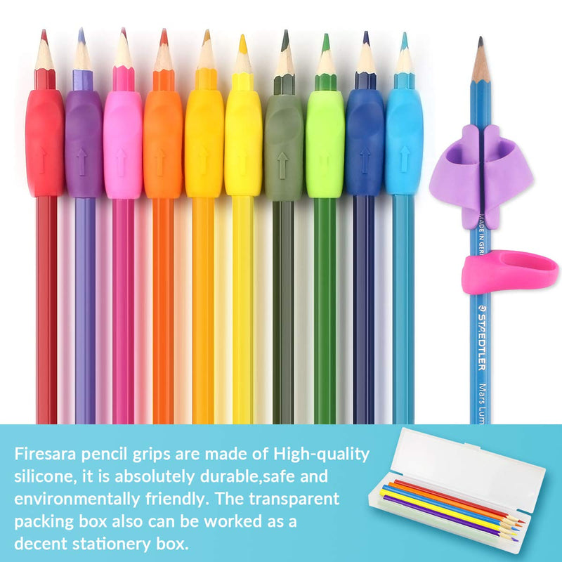 Pencil Grips, Firesara Ergonomic Rainbow Pencil Grips for Kids Handwriting,Pencil Grip Posture Correction Training Writing Aids for Adults Kids Preschoolers Students Special Needs(12PCS) 12pcs rainbow - NewNest Australia