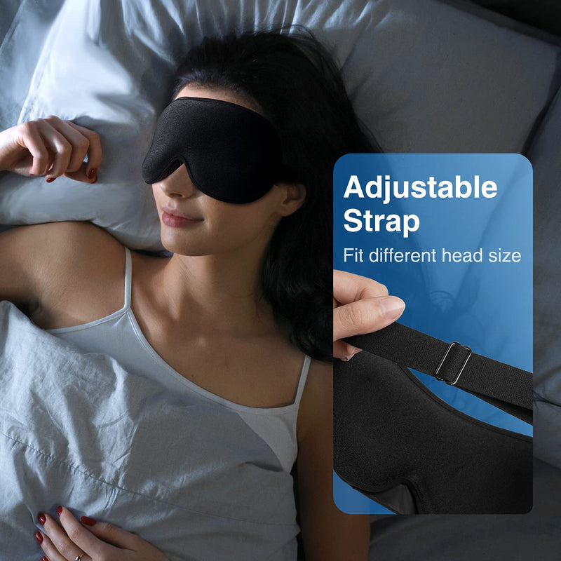 Umisleep Sleep Mask, Women Men 2022 3D Weighted Eye Mask Blocking Lights Sleeping Mask, Relieve Stress, Headache Eye Cover Adjustable Strap,120g Blindfold for Travel/Nap/All Night Sleeping - NewNest Australia