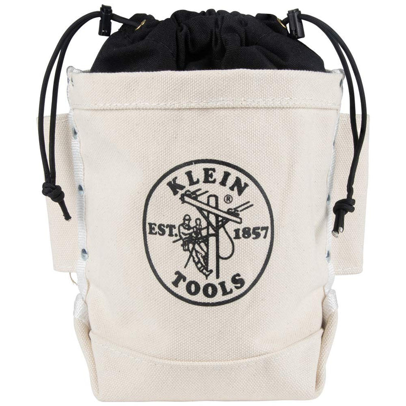 Klein Tools 5416TC Tool Bag, Top Closing Bolt Bag with 3-Inch Drawstring, Load Rated with Tunnel Connect, 5 x 10 x 9-Inch Standard - NewNest Australia