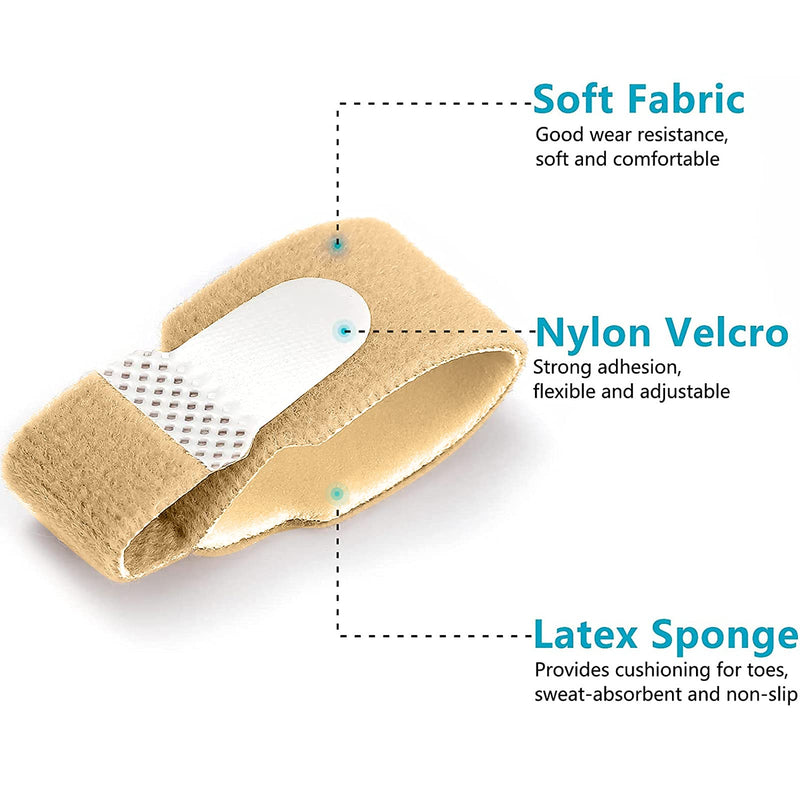 6Pcs Hammer Toe Straightener, Hammer Toe Splints, Toe Cushioned Bandages for Correcting Hammer Toes, Crooked Toes & Overlapping Toes，Protecting Curved Toes and Hammertoes, Overlapping Toe Protector - NewNest Australia