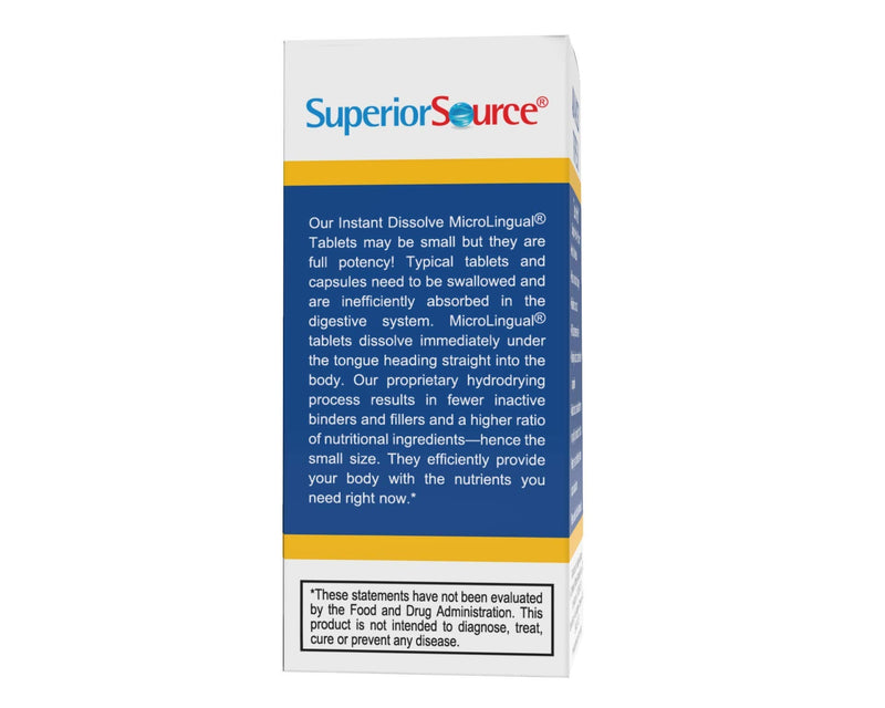 Superior Source Triple K, 3-in-1 Formula, MK-4 500 mcg, MK-7 50 mcg, K1 500 mcg, Quick Dissolve Sublingual Tablets, 30 Count, Healthy Bones and Arteries, Immune & Cardiovascular Support, Non-GMO - NewNest Australia