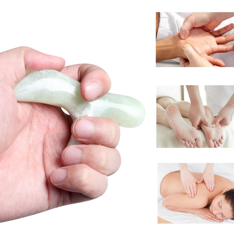 Ewin24 Natural Jade Foot Massager Acupuncture Point Massage Foot Care Therapeutic Relief Tool - NewNest Australia
