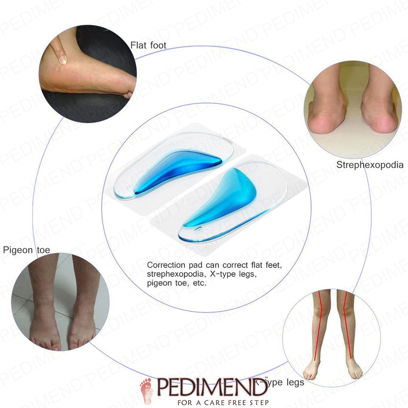 Pedimend Silicone Gel Flatfoot Inserts (2PAIR) - Plantar Fasciitis Arch Support - Relieve Painful Foot Conditions Like Plantar Fasciitis, Heel Spurs, Sprains and Strains – for Men & Women - Foot Care - NewNest Australia