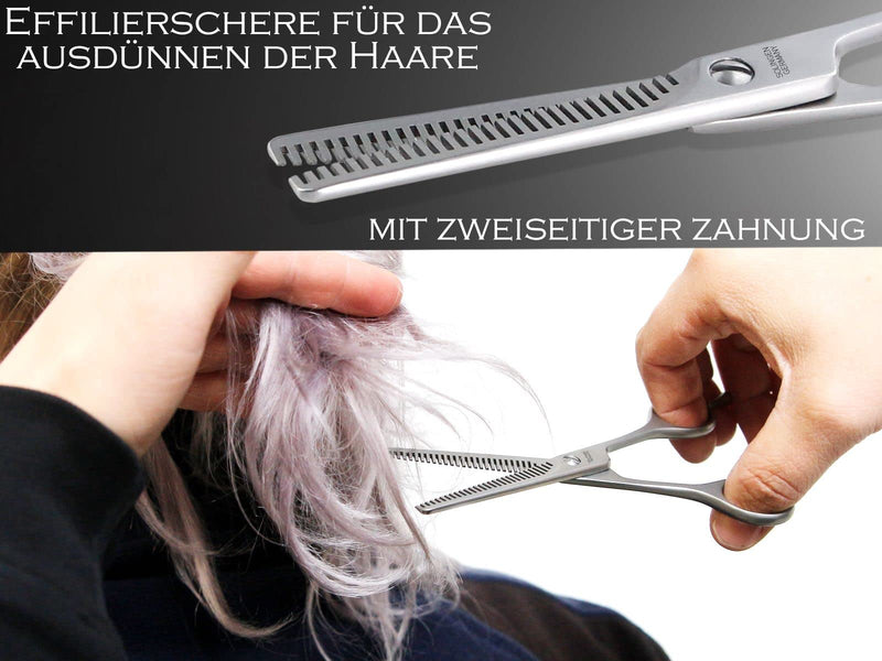 Solingen Thinning Scissors, Hairdressing Scissors With Sharp Double-Sided Toothing, Made In Germany, Hair Cutting Scissors Made Of High-Quality Stainless Steel For Thinning Hair (13.97 Cm) - NewNest Australia