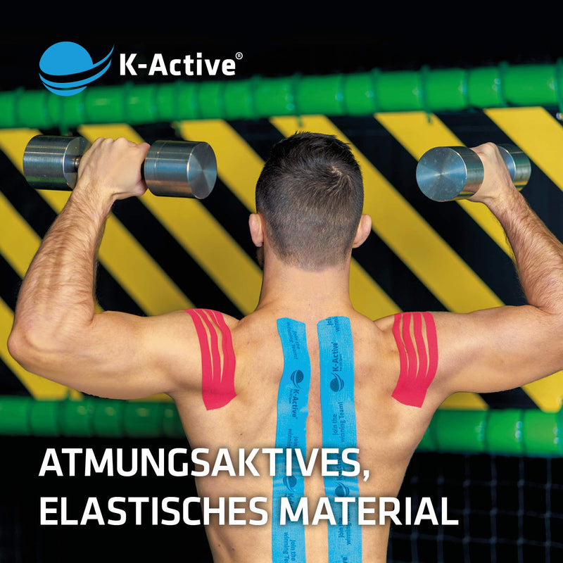 K-Active Tape Classic | Kinesio tapes super skin-friendly | waterproof | Kinesiology tape for sports & therapy, extra long hold | [5cmx5m] black K-night - NewNest Australia