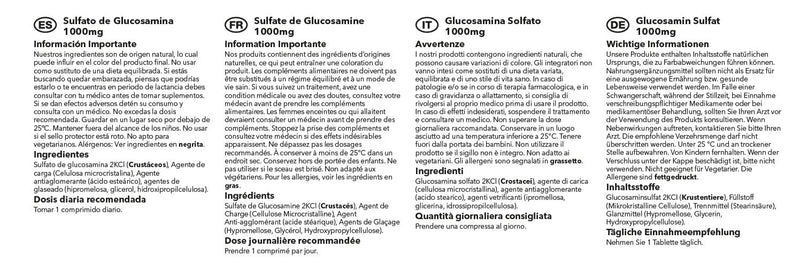 Glucosamine Sulfate 1000mg - 360 Tablets - 1 Year Supply - SimplySupplements - NewNest Australia